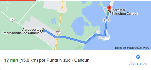 Como llegar del aeropuerto de Cancun al hotel Iberostar