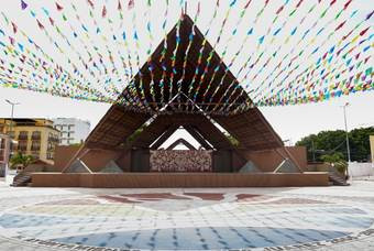 Parque de las Palapas en el centro de Canc&uacute;n