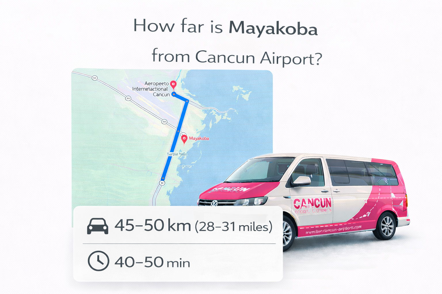 Private transportation from Cancun Airport (CUN) to Mayakoba Riviera Maya, Quintana Roo Mexico