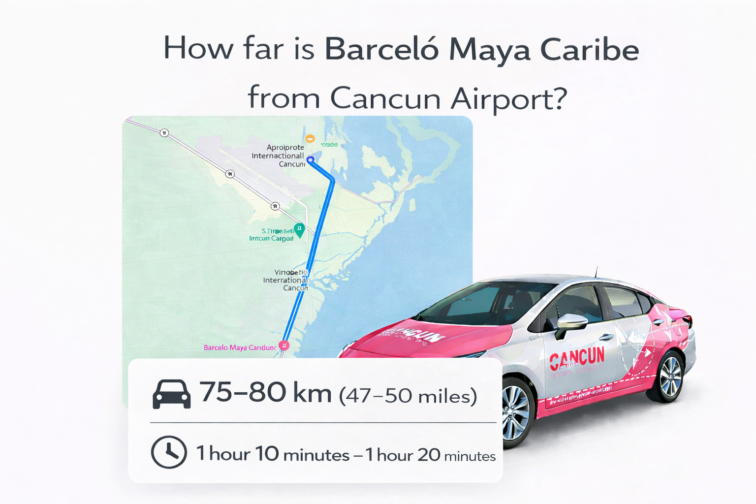 Private transportation from Cancun Airport (CUN) to Barcelo Maya Palace Riviera Maya, Quintana Roo, Mexico