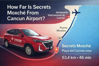 Private transportation from Cancun International Airport (CUN) to Secrets Moxch&eacute; Playa del Carmen, Riviera Maya, Quintana Roo, Mexico