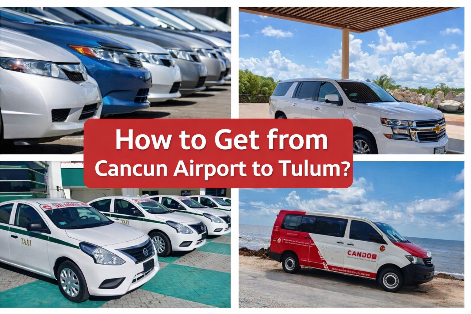 C&oacute;mo llegar del Aeropuerto de Canc&uacute;n a Tulum con transporte privado, distancia, tiempo de traslado y opciones de viaje en la Riviera Maya, M&eacute;xico