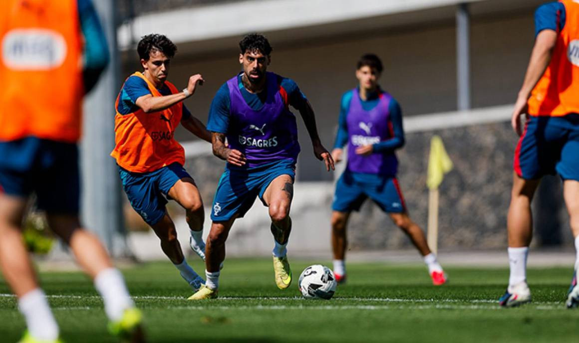 Portugal players in Cancun without Cristiano Ronaldo