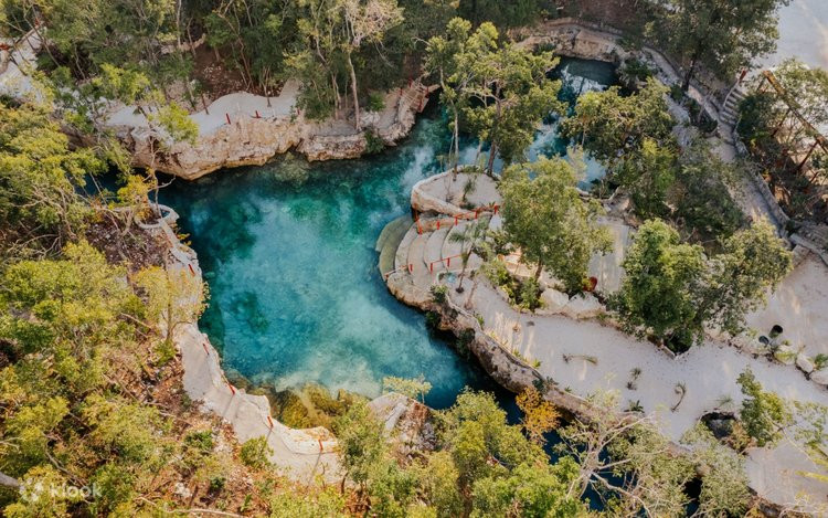 Casa Tortuga Cenote in Tulum with crystal-clear water and lush natural surroundings in the Riviera Maya